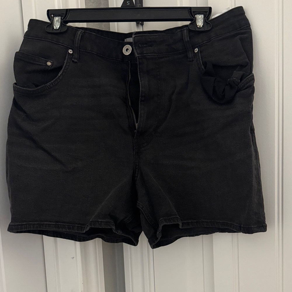 Women's Black Denim Shorts